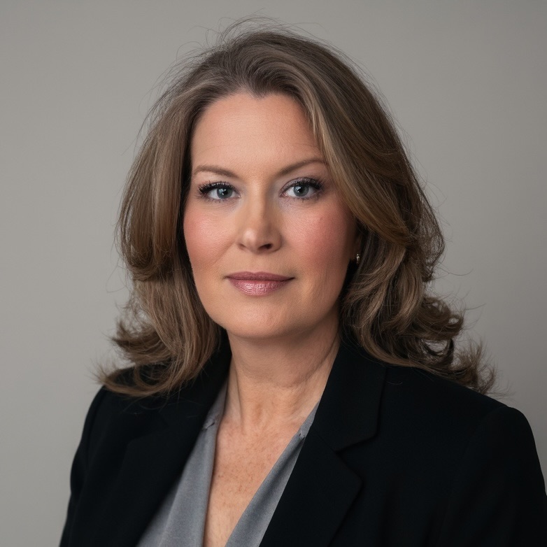 AI generated photo of the site author, a white woman with dark blonde hair, facing 3/4 forward with a slight smile.